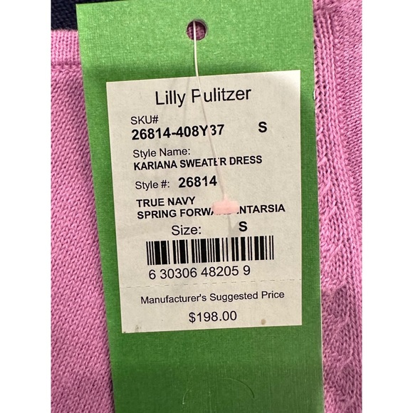 NWT - Lilly Pulitzer Kariana Butterfly Sweater Dress Size S - Picture 6 of 7